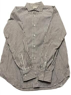 Eleventy First Class Made In Italy Mens Button Down Size 42/16.5 Gingham Check